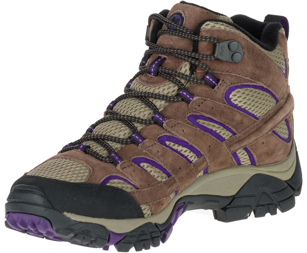 Merrell Støvler Dame - Moab 2 Mid Ventilator Wide Width - Brune - FQG348570